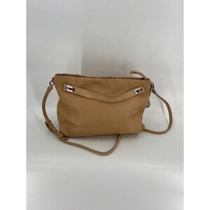 SKAGEN Denmark Mikkeline Tan Buffalo Leather Handbag Purse Double Handles /Cross